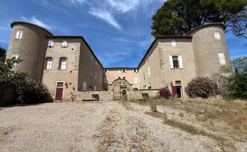 Castle in Lezignan-la-Cebe, Occitania, France 1