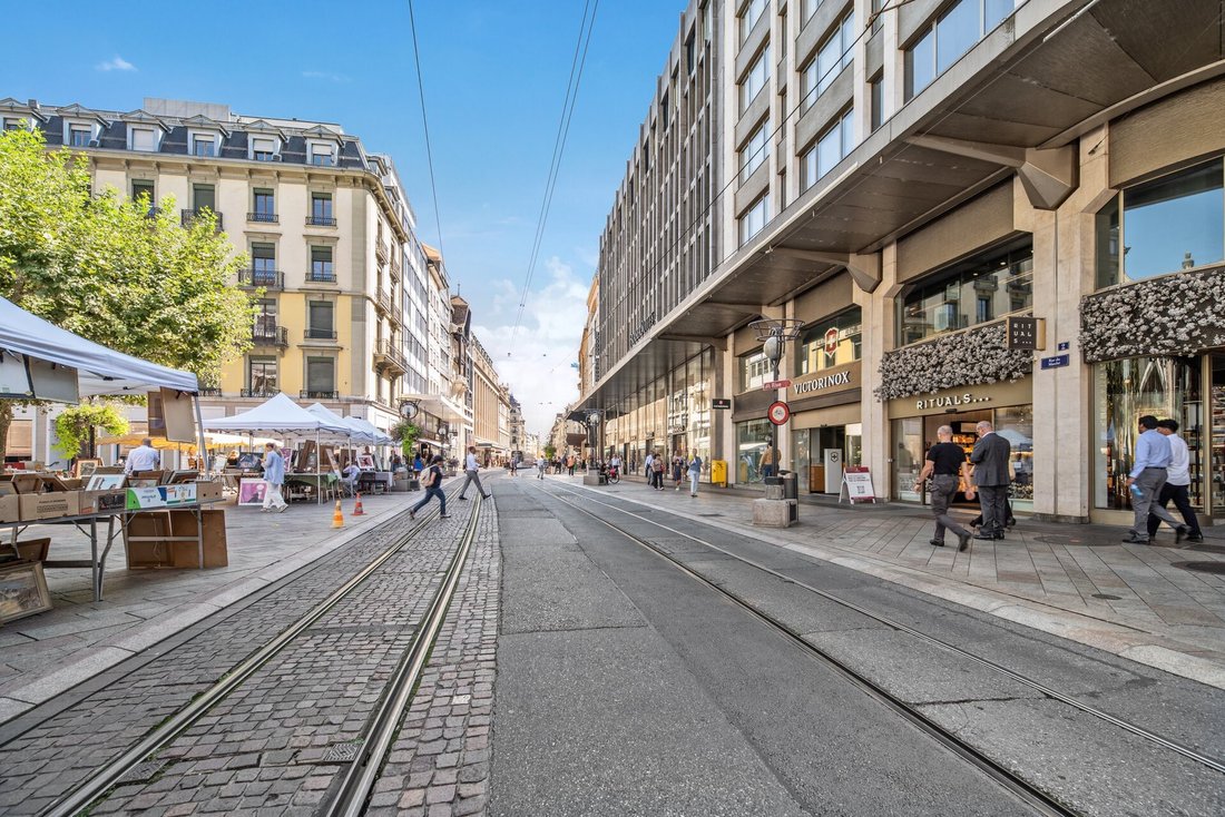 Luxurious Apartment In The Heart Of Geneva With A View Of Rue Du Marché