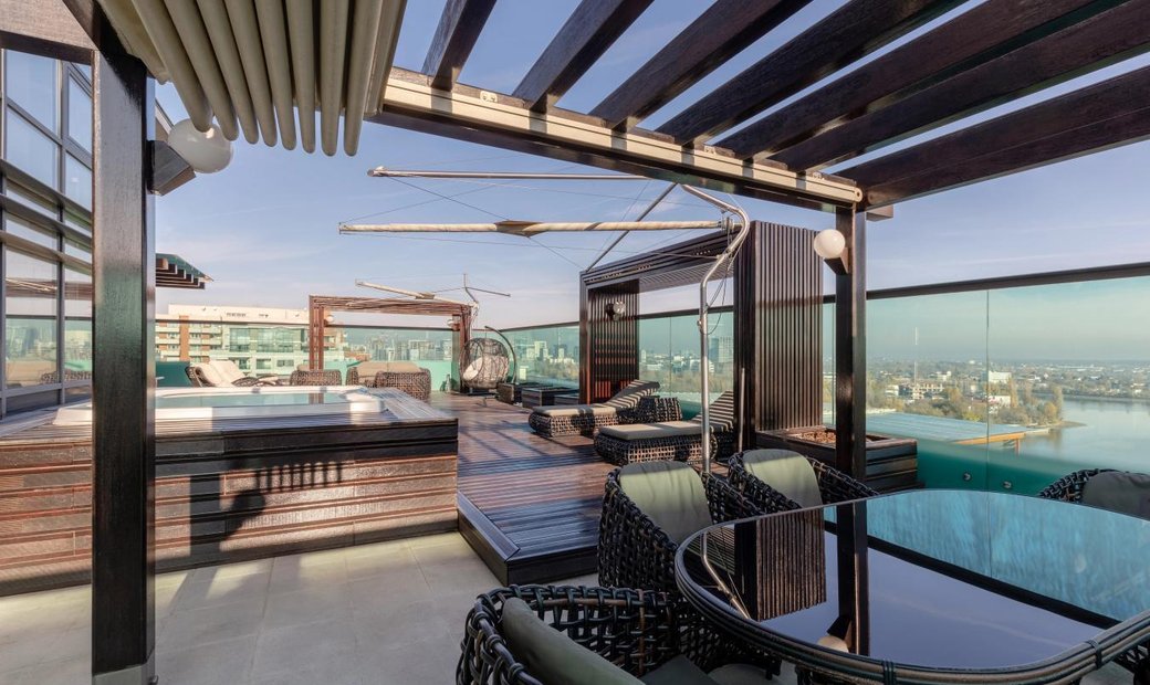 Illustration of Luxury Urban Penthouse Studio Apartments With Private Entry