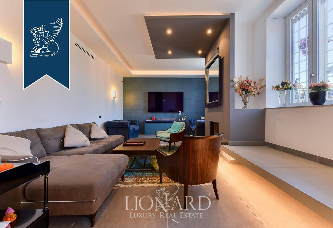 View of Luxury Penthouse With Double Panoramic Terrace In Heart In Rome, Lazio ...