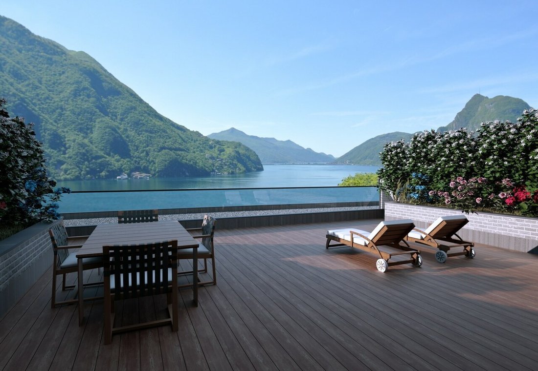 Residence Park S.Anna Modern Villa With Lake View In Castagnola