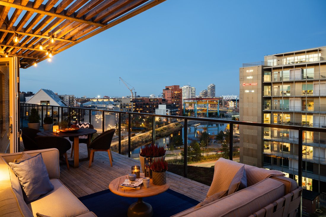 Photo inspiration: Visual Reference: An Urban Oasis By The Water Penthouse Living In Malmö