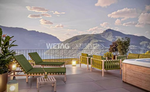 Luxury penthouses with balcony for sale in Carona Lugano Ticino