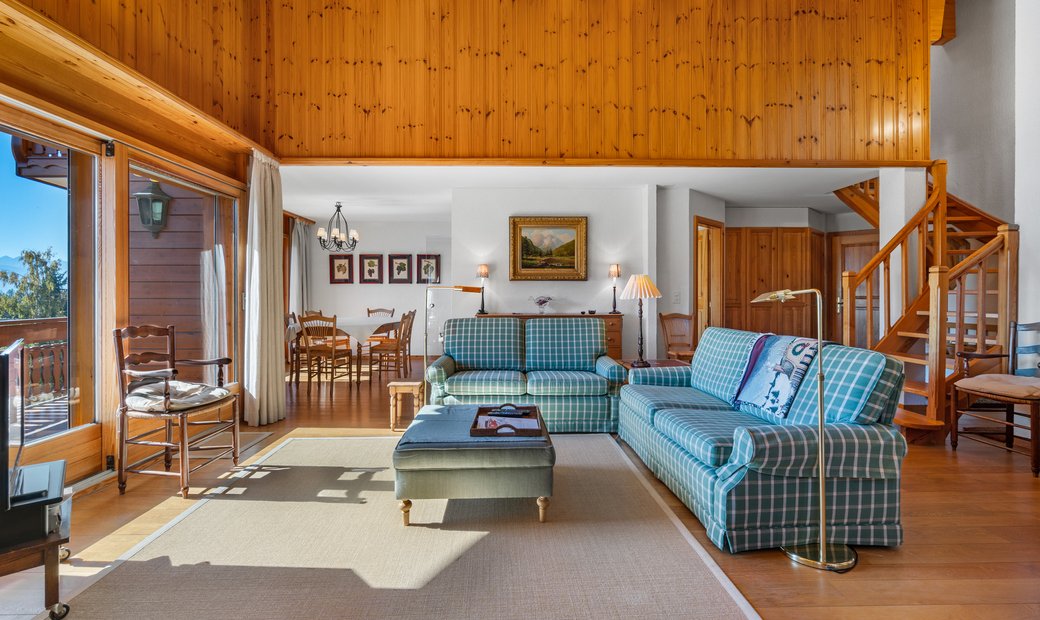 3 Bedrooms Penthouse On The Golf Course In Crans Montana, Valais ... - Private Golf Course Penthouse Sale