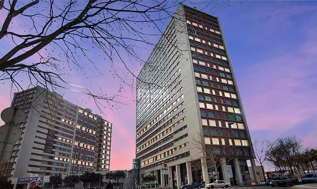 Illustration of Scandinavian Apartment Buildings With 24 Hour Concierge