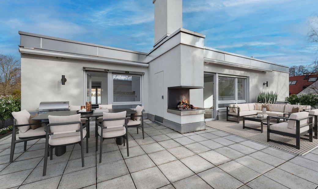 Spacious Penthouse With Fantastic Roof Terrace In In Munich, Bavaria ... - Penthouse Apartments With Private Roof Parking