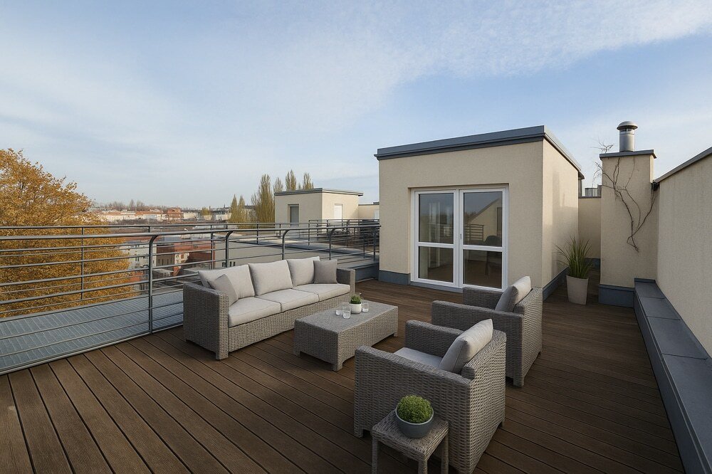 View of Friedrichshain: 3 Room Penthouse With Roof Terrace & In Berlin, Berlin ...