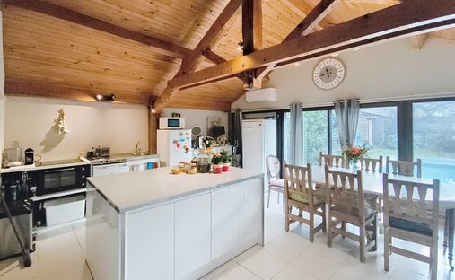 14th C. Chateau With A House