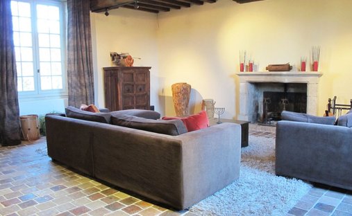 14th C. Chateau With A House