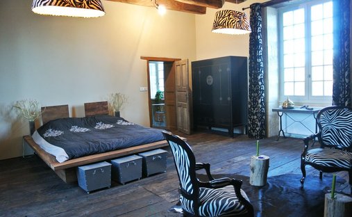 14th C. Chateau With A House