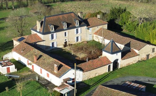 14th C. Chateau With A House