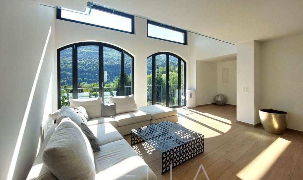 View of Charming Duplex Penthouse In A Historic Home In Cureglia, Ticino ...