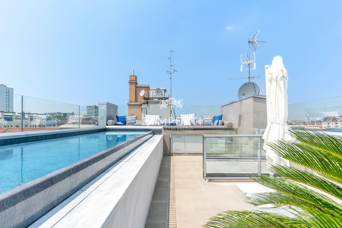 Curated visual reference: Visual Reference: Arco Della Pace Luxury Penthouse With Pool In Milan Lombardy