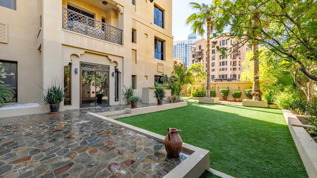 View of Luxury Garden Apartment With Iconic Burj In Dubai, Dubai, United Arab ...