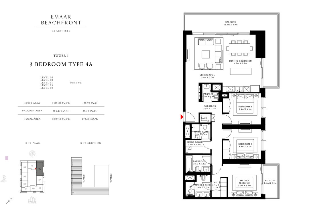 Apartment in Dubai Harbour, Dubai, United Arab Emirates 5 - 16823141