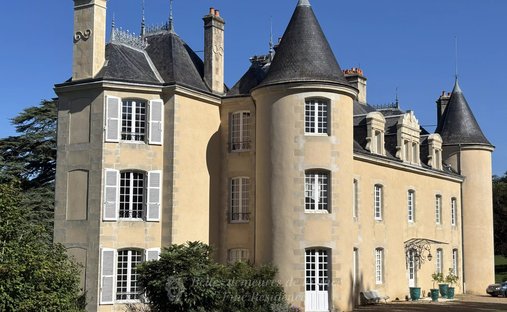 19 Th C. Chateau With Outbuildings And Pool