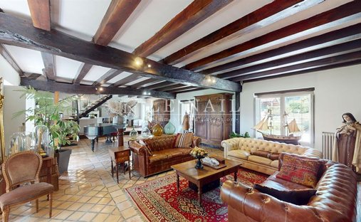 Chateau With Its Lodges For Sale On A Part Wooded 71 Acre Estate With Lake In South Touraine.