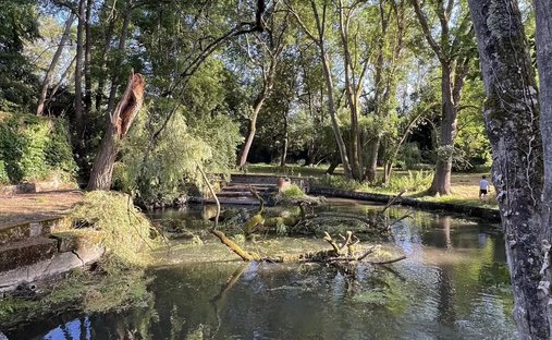 18th Century Castle And Its Walled Park