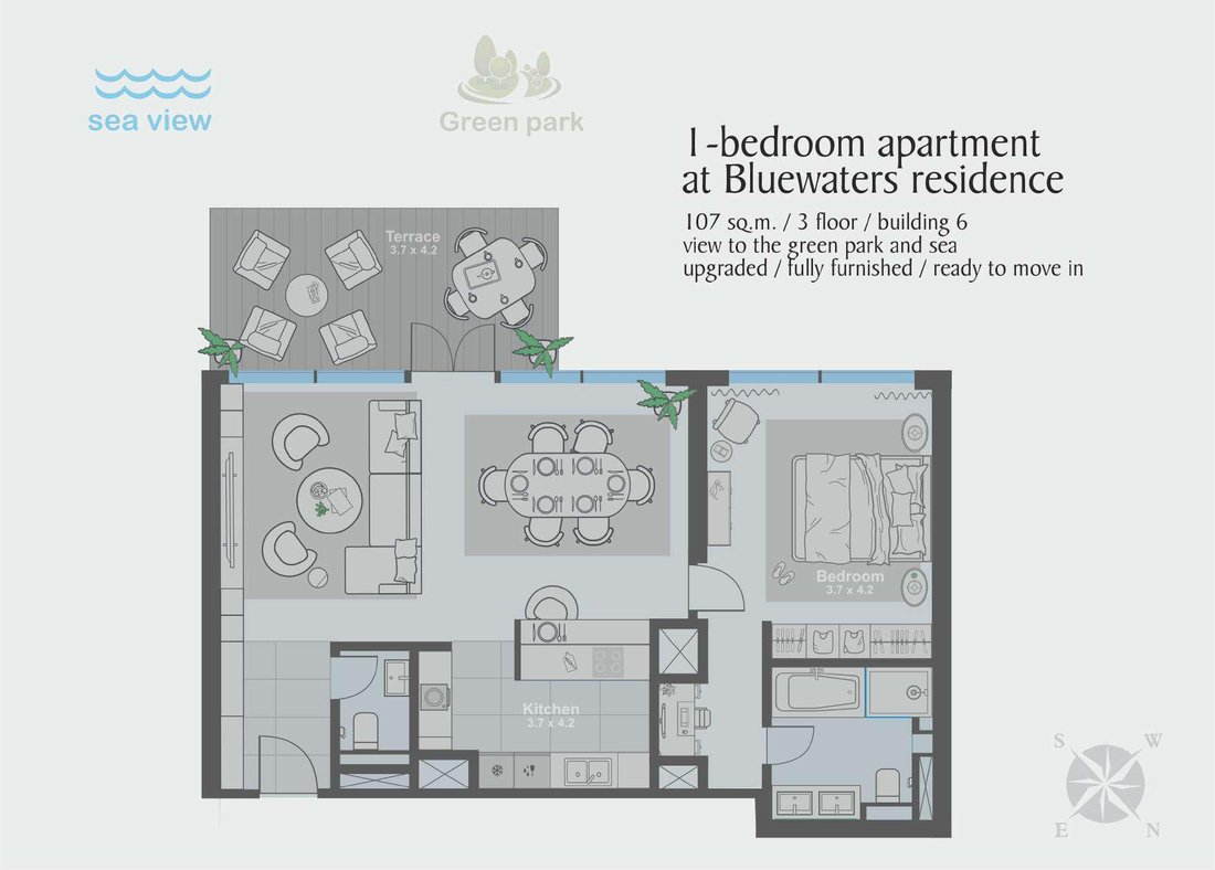Apartment in Bluewaters, Dubai, United Arab Emirates 2 - 16858622