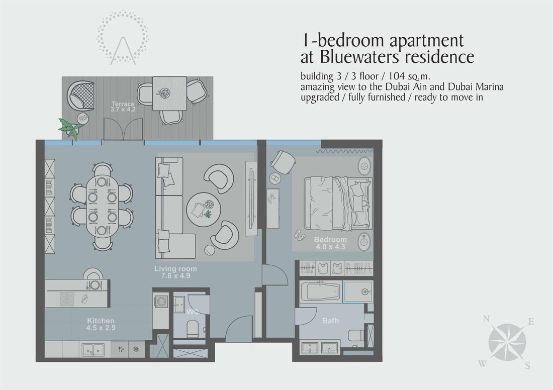Apartment in Bluewaters, Dubai, United Arab Emirates 2 - 16858618