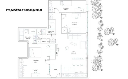 Apartment in Côte Saint Louis, Garches, France 1