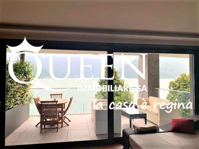 Melide: 3.5 Room Apartment, 120 Sqm, Lakefront, Covered Terrace, Lake View