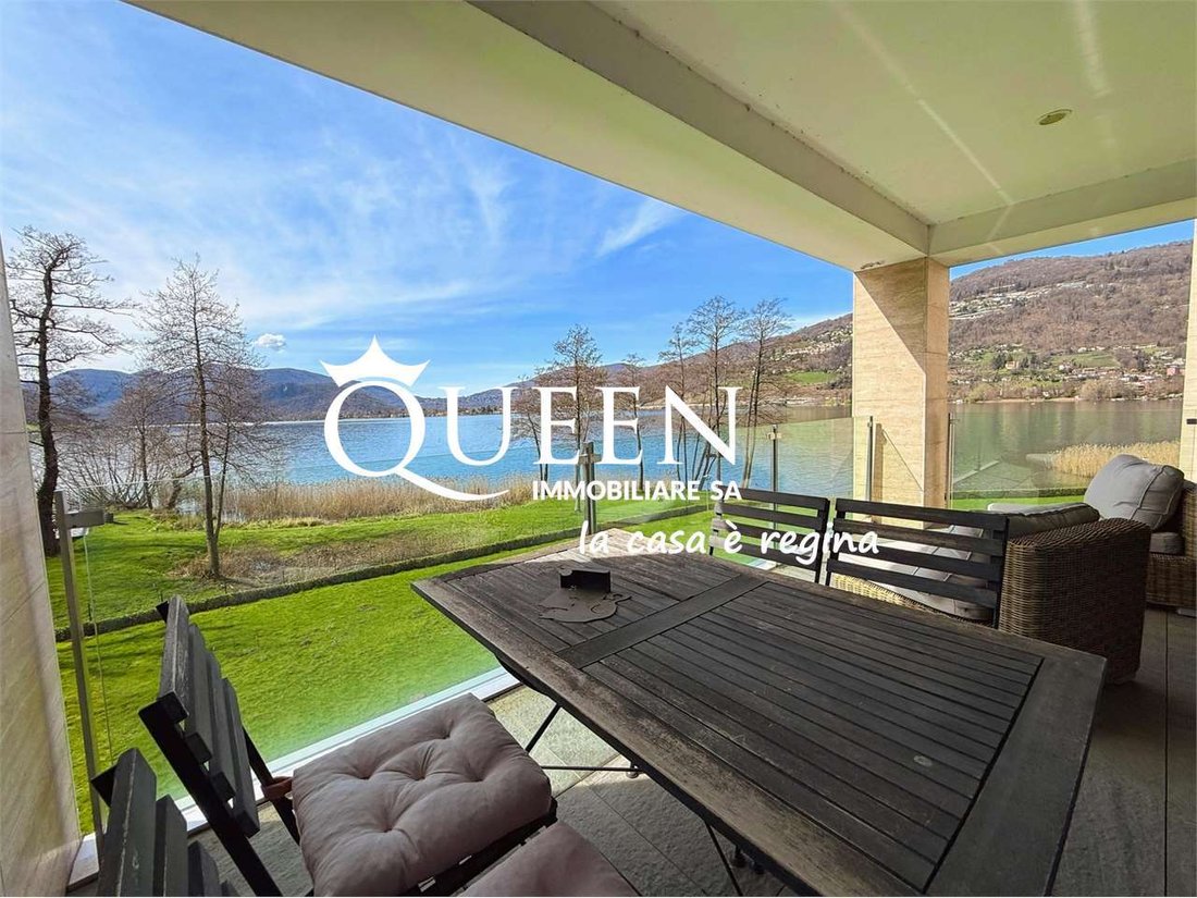 Muzzano: 4.5 Room Apartment, 140 Sqm, Terrace, Wellness Area, Lakefront