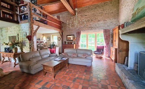 An Vast 18th Century Mansion And Its Neo Romanesque Indoor Chapel And Outbuildings In The