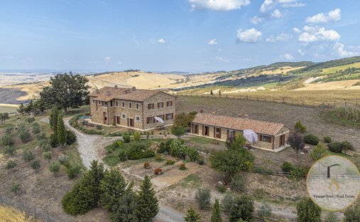Maisons de campagne à Pienza, Toscane, Italie 1