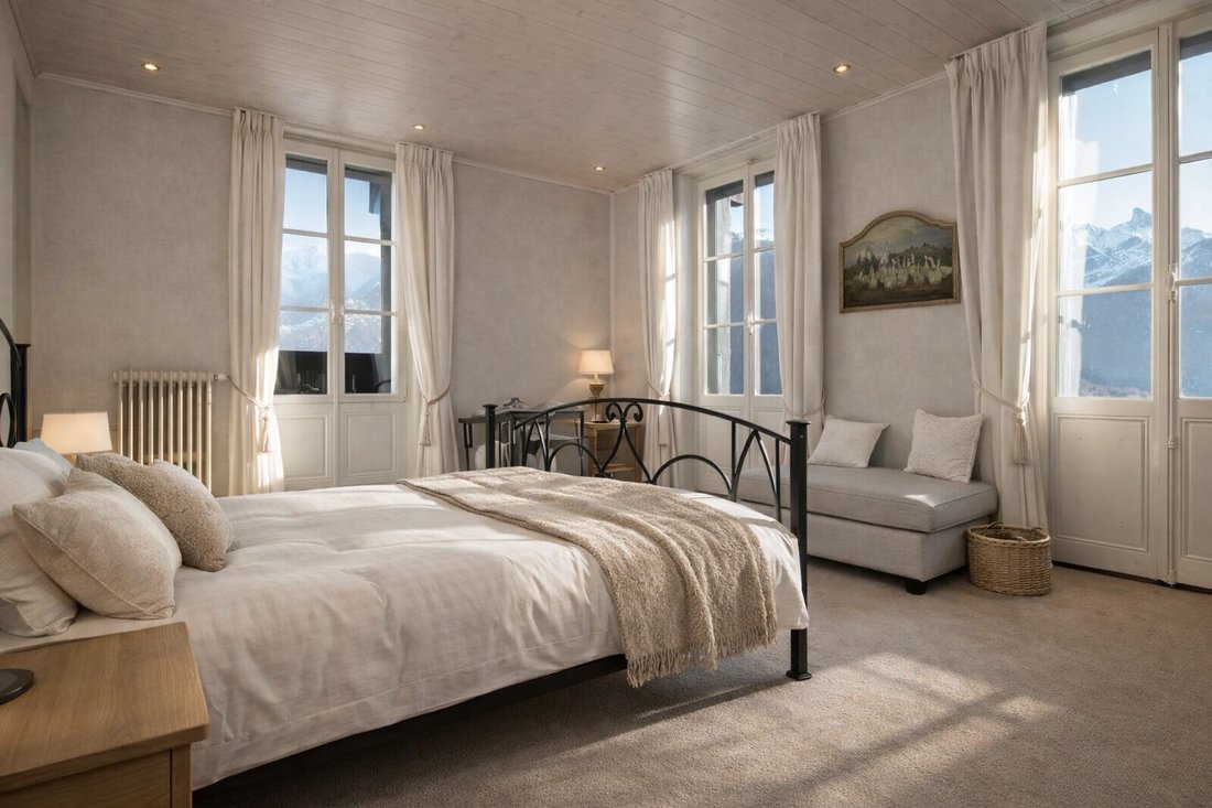 Bright 4.5 Room Apartment In Renovated Former Hotel, Gryon Center