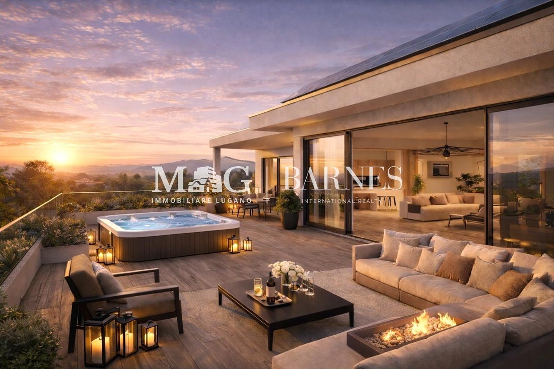 Prestigious 4.5 Room Or 5.5 Room Penthouse With Terraces At Golden Hill Residence, Near Tasis