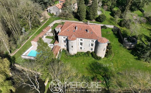 Castillo en Latillé, Nueva Aquitania, Francia 1