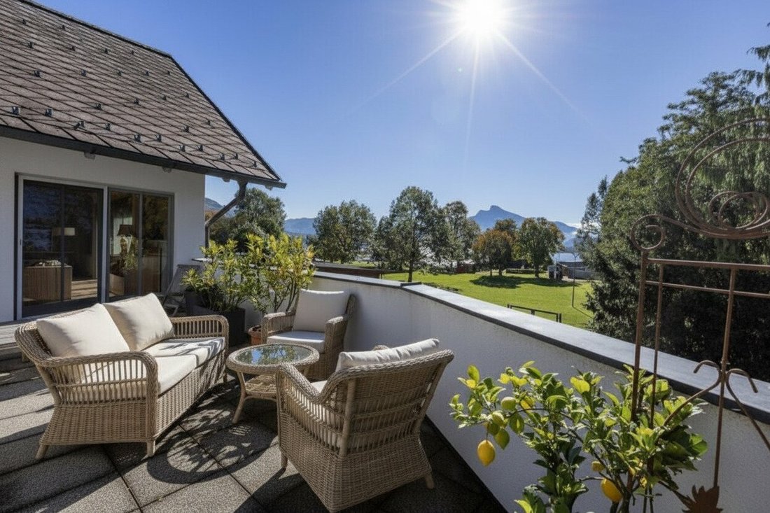 Premium Wohnen Am Mondsee Im Seepark Haus Im Haus 270 M² Wohnfläche, Wintergarten, Eigengarten