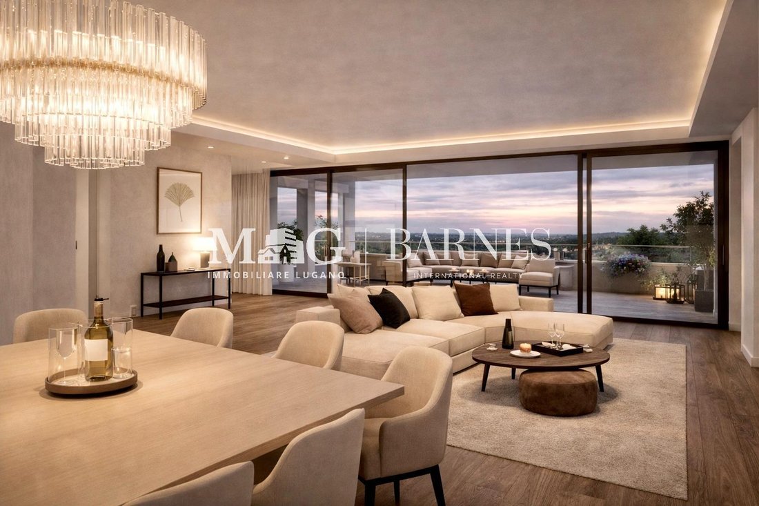 Collina D’oro 4.5 Room Apartment With Large Terrace At Golden Hill Residence, Near Tasis