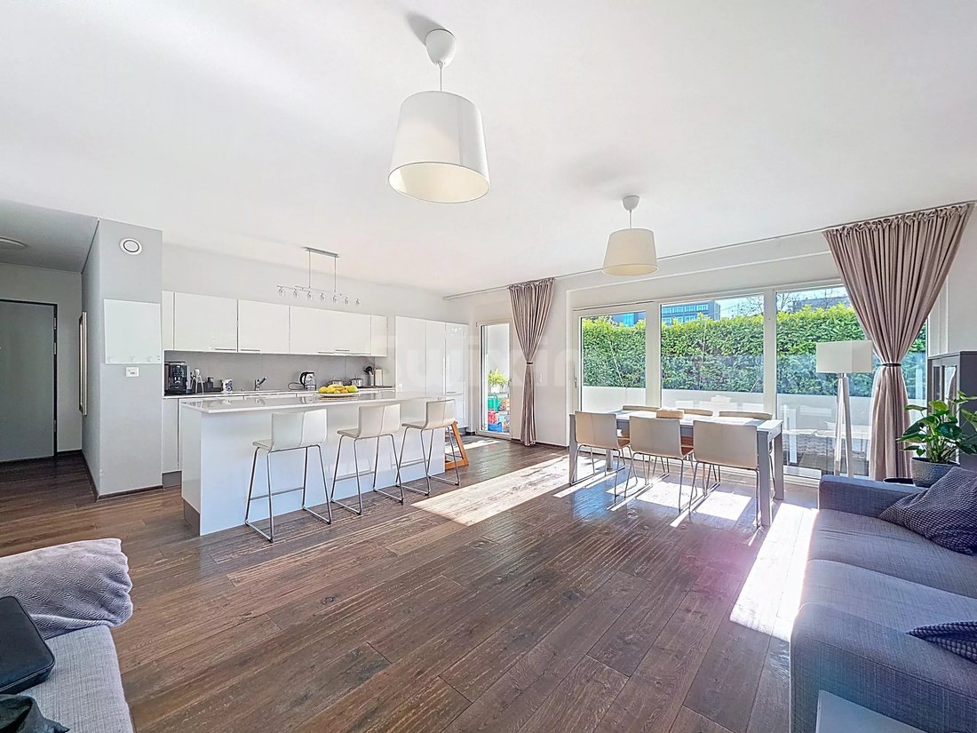 Superb 5 Room Garden Level Minergie Building Vieusseux