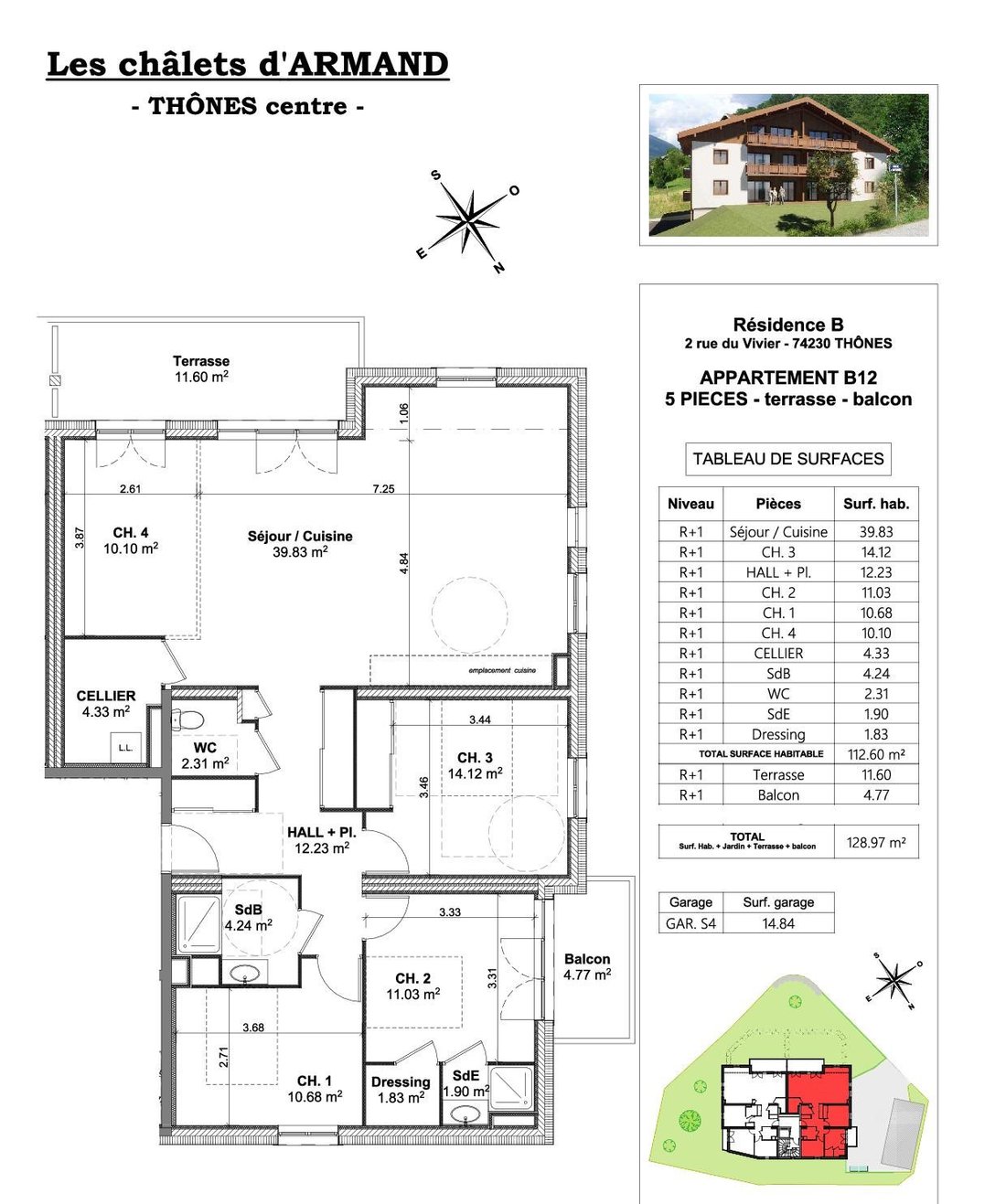 Apartment in Sud, Thones, France 2 - 17064130