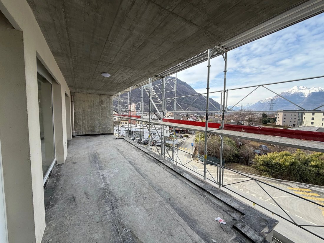 New 2.5 Room Apartment On The Top Floor With Balcony Aproz (Sion)