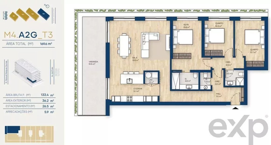 Apartment in Canidelo, Porto District, Portugal 2 - 16550890