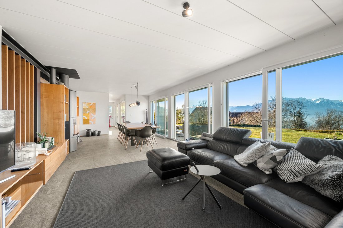 Blonay Family Living With A View Of The Lake And The Alps