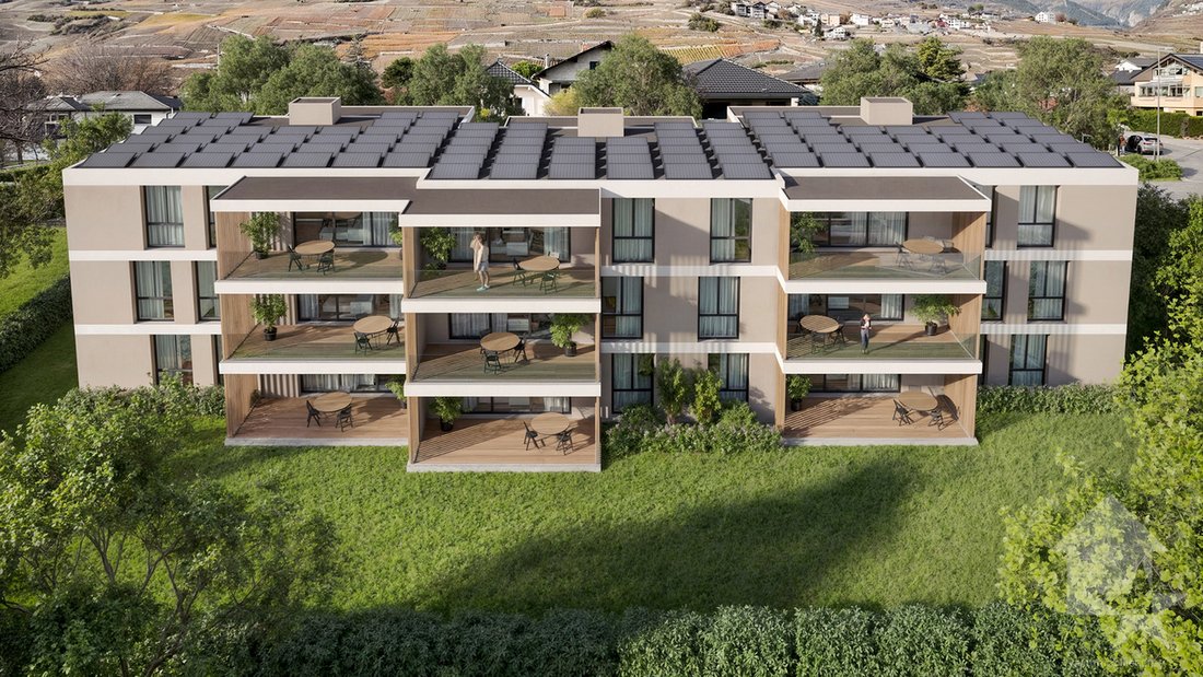 For Sale, Apartment Front & Rear View, 1964 Conthey, Ref 5860349