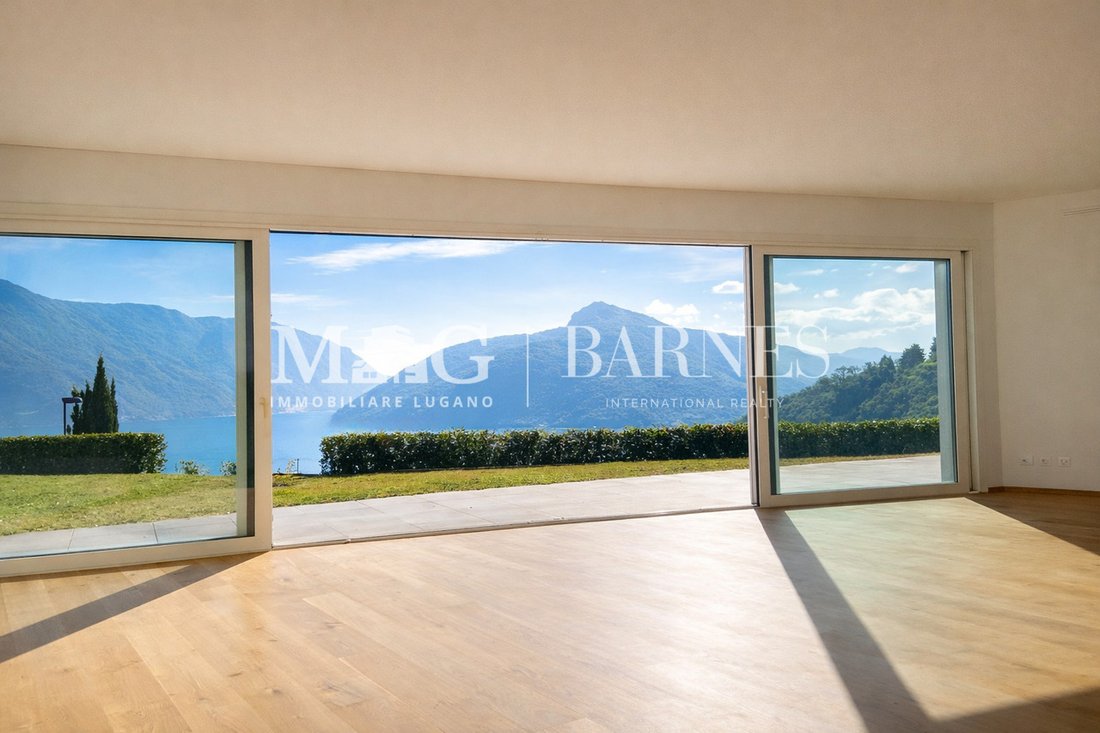 Lugano, Carona: 4.5 Room Apartment With Garden And Lake View