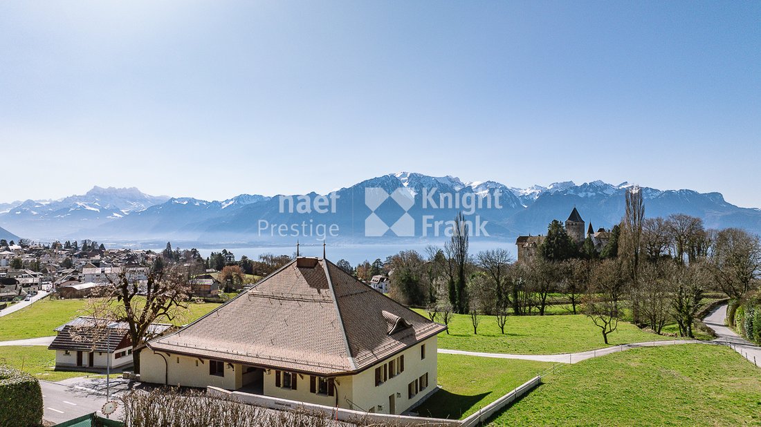 A Vendre Propriété Individuelle De 12.5 Pièces à Deux Pas Du Centre De Blonay Et Magnifique Vue Su