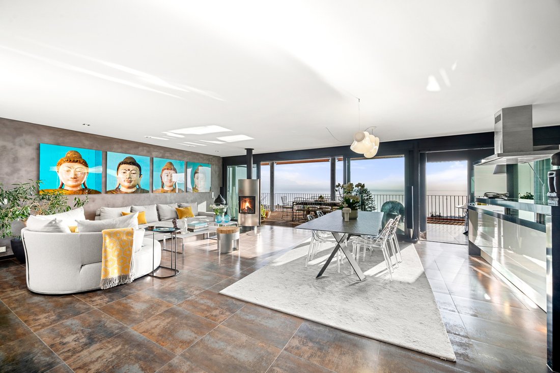 Superb Modern 6.5 Room Penthouse With Lake View Above Lutry