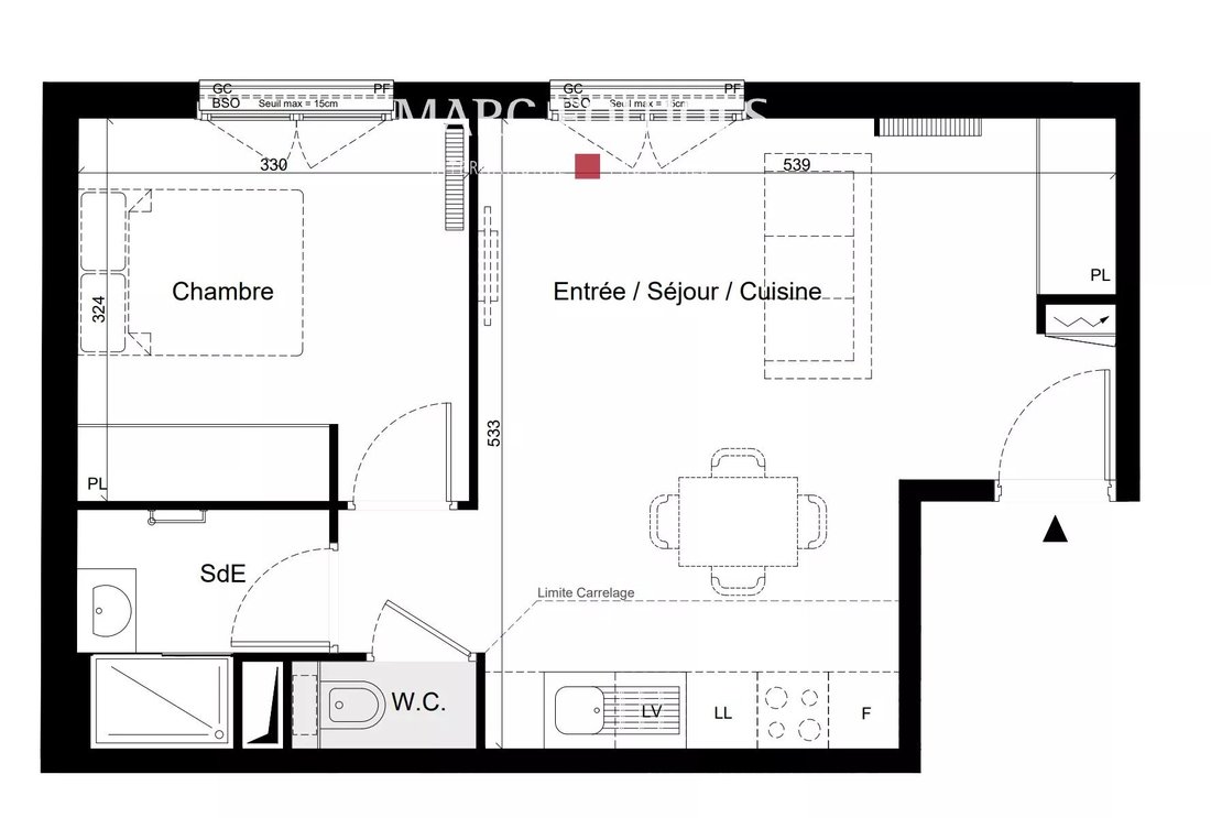 Apartment in Bièvres Sud Tolbiac, Paris 13e Arrondissement, Paris 5 - 17416253