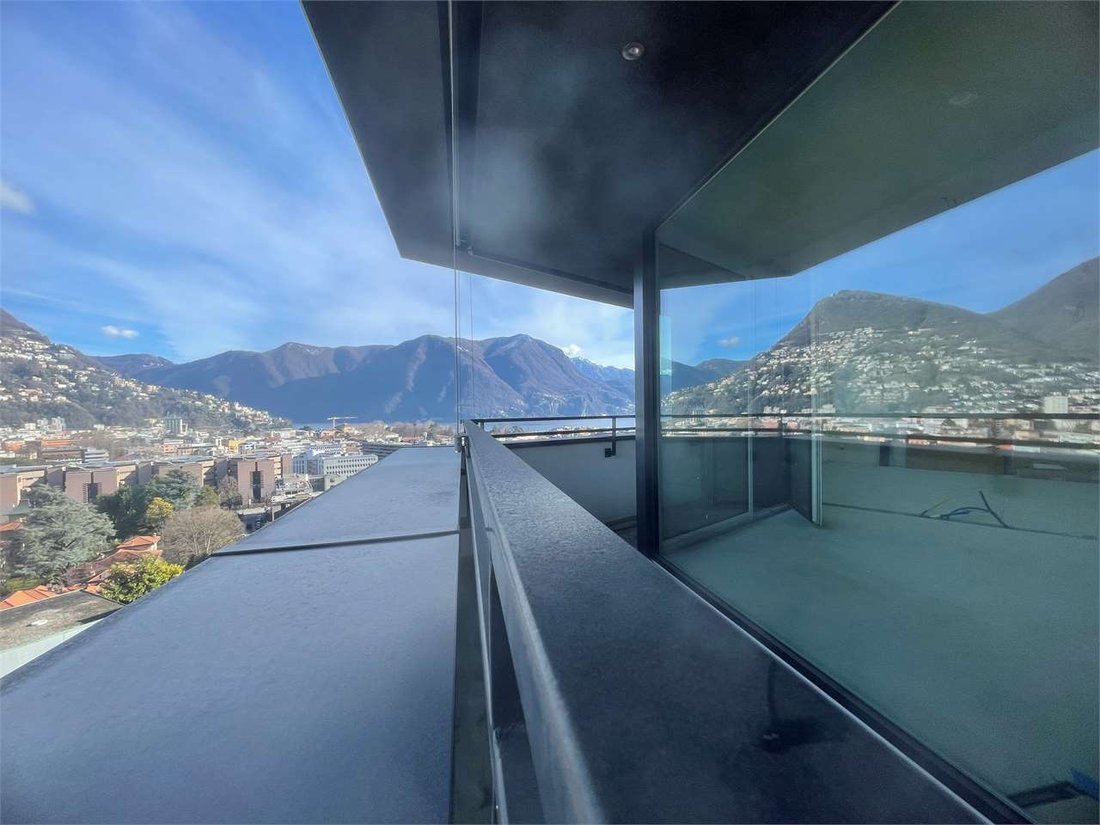 New Penthouse With Lake View In Lugano, Central Location