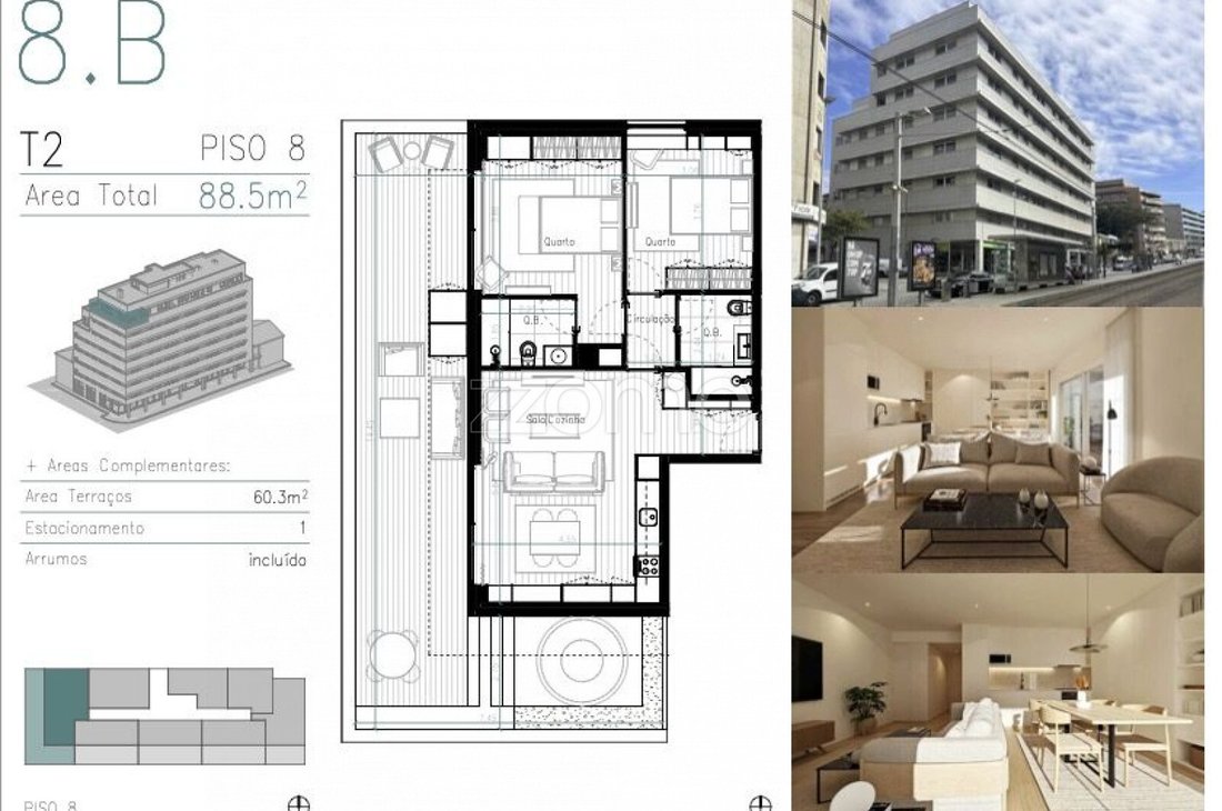 Wohnung in Matosinhos und Leca da Palmeira, Distrikt Porto, Portugal 1 - 17439301