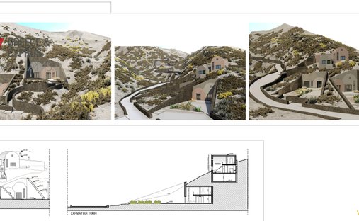 Land in Thira, Aegean, Greece 1
