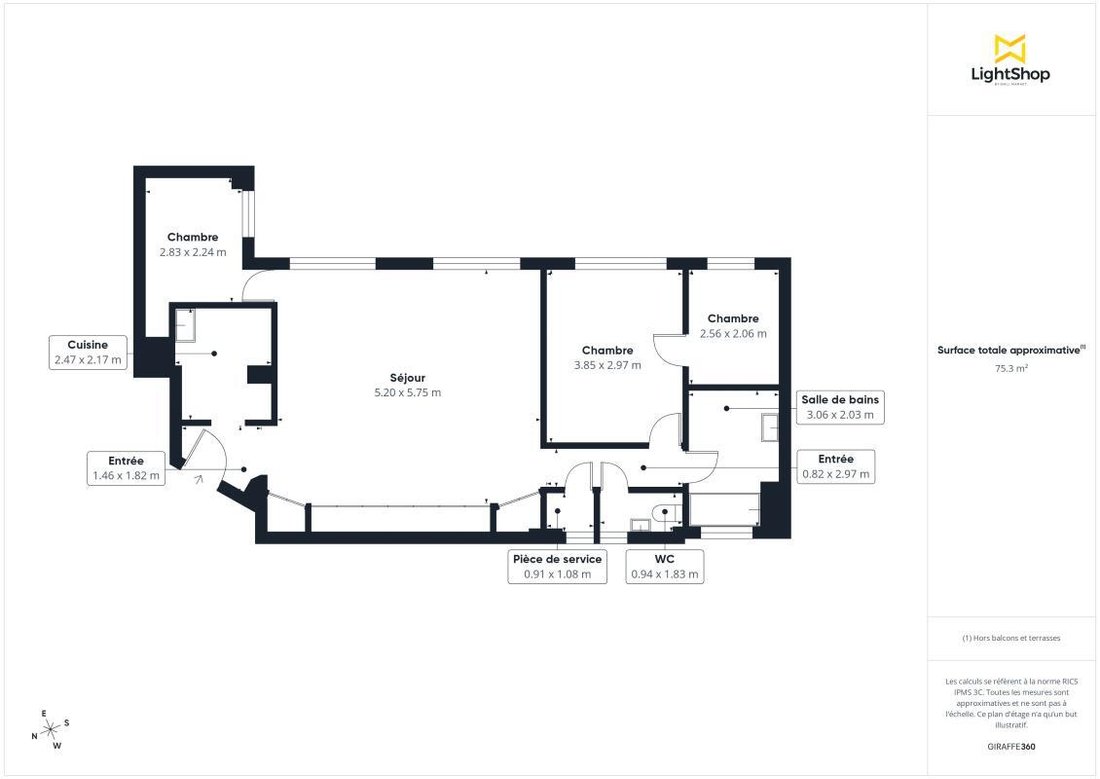 Appartement à Epinettes-Bessières, Paris 17e Arrondissement, Paris 3 - 17454409