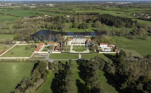An Elegant, 19th Century Chateau And Its Outbuildings In Vendee's Lowland Bocage Countryside On