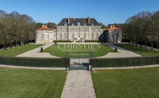 An Elegant, 19th Century Chateau And Its Outbuildings In Vendee's Lowland Bocage Countryside On